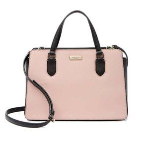 KATE SPADE laurel way reese satchel in blush pink and black